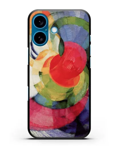 Чехол Диски Ньютона, этюд фуги в двух цветах (Купка Франтишек) силиконовый для iPhone 16