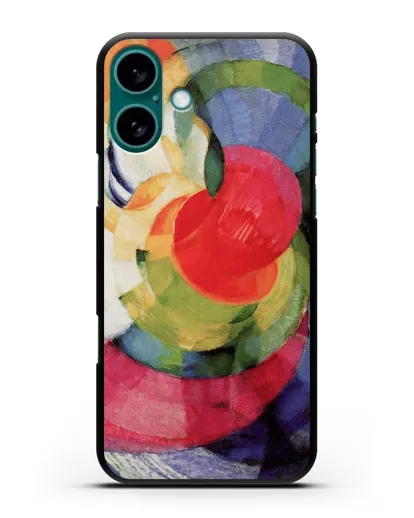 Чехол Диски Ньютона, этюд фуги в двух цветах (Купка Франтишек) силиконовый для iPhone 16 Plus