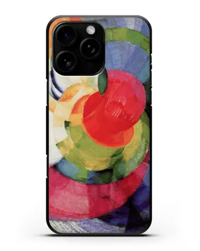 Чехол Диски Ньютона, этюд фуги в двух цветах (Купка Франтишек) силиконовый для iPhone 16 Pro Max