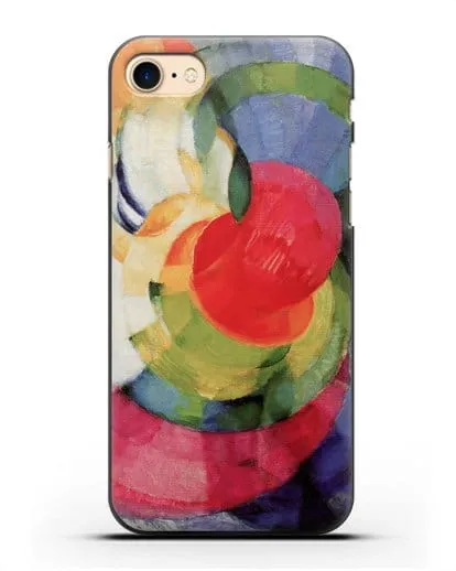 Чехол Диски Ньютона, этюд фуги в двух цветах (Купка Франтишек) силиконовый для iPhone 8