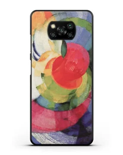 Чехол Диски Ньютона, этюд фуги в двух цветах (Купка Франтишек) силиконовый для Xiaomi Poco X3