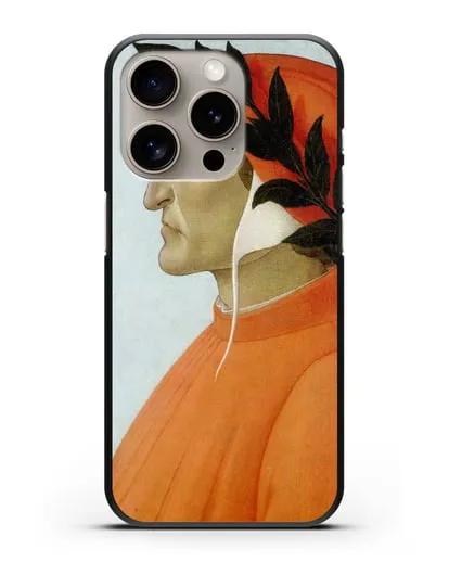 Чехол Портрет Данте (Боттичели Сандро) силиконовый для iPhone 15 Pro