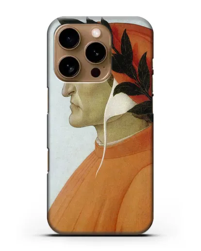 Чехол Портрет Данте (Боттичели Сандро) силиконовый для iPhone 16 Pro