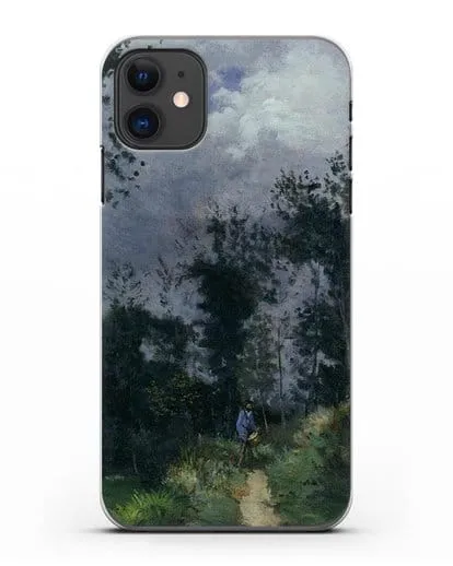 Чехол Сельский гвардеец в лесу Фонтенбло (Сислей Альфред) силиконовый для iPhone 11