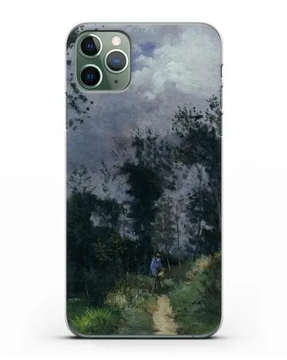 Чехол Сельский гвардеец в лесу Фонтенбло (Сислей Альфред) силиконовый для iPhone 11 Pro