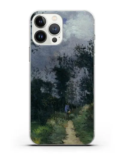 Чехол Сельский гвардеец в лесу Фонтенбло (Сислей Альфред) силиконовый для iPhone 13 Pro Max