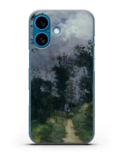Чехол Сельский гвардеец в лесу Фонтенбло (Сислей Альфред) силиконовый для iPhone 16