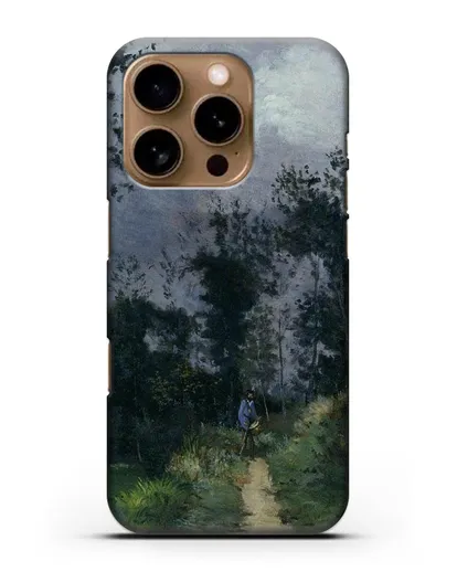 Чехол Сельский гвардеец в лесу Фонтенбло (Сислей Альфред) силиконовый для iPhone 16 Pro