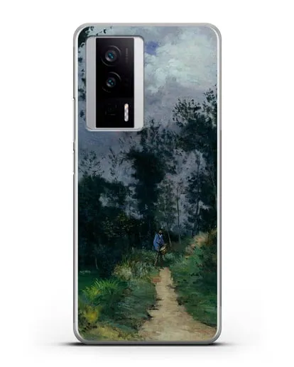 Чехол Сельский гвардеец в лесу Фонтенбло (Сислей Альфред) силиконовый для Xiaomi Poco F5 Pro