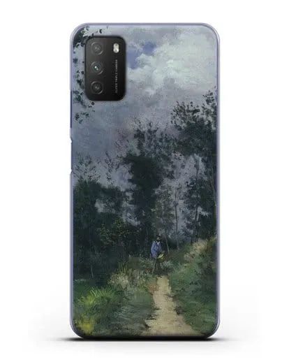 Чехол Сельский гвардеец в лесу Фонтенбло (Сислей Альфред) силиконовый для Xiaomi Poco M3