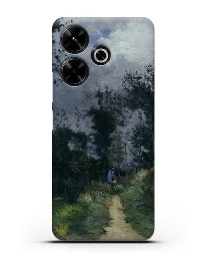 Чехол Сельский гвардеец в лесу Фонтенбло (Сислей Альфред) силиконовый для Xiaomi Poco M6