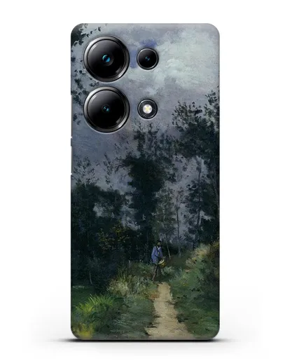 Чехол Сельский гвардеец в лесу Фонтенбло (Сислей Альфред) силиконовый для Xiaomi Poco M6 Pro