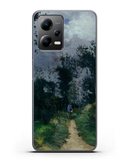 Чехол Сельский гвардеец в лесу Фонтенбло (Сислей Альфред) силиконовый для Xiaomi Poco X5