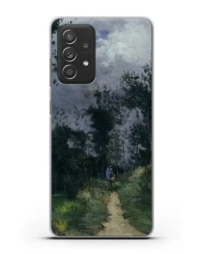 Чехол Сельский гвардеец в лесу Фонтенбло (Сислей Альфред) силиконовый для Samsung Galaxy A53
