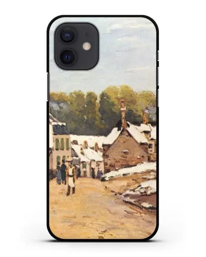 Чехол Первый снег в Лувесьен (Сислей Альфред) силиконовый для iPhone 12
