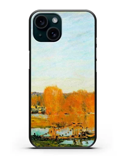Чехол Осенние берега Сены близ Буживаля (Сислей Альфред) силиконовый для iPhone 15