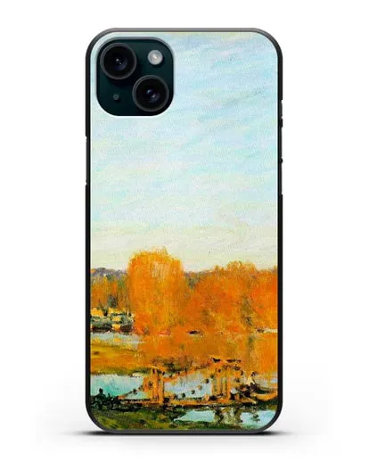 Чехол Осенние берега Сены близ Буживаля (Сислей Альфред) силиконовый для iPhone 15 Plus