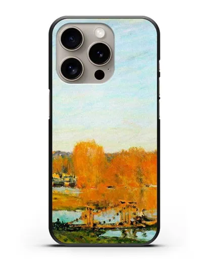 Чехол Осенние берега Сены близ Буживаля (Сислей Альфред) силиконовый для iPhone 15 Pro