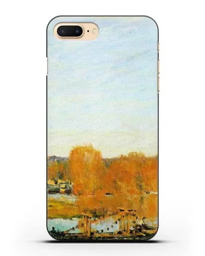Чехол Осенние берега Сены близ Буживаля (Сислей Альфред) силиконовый для iPhone 8 Plus