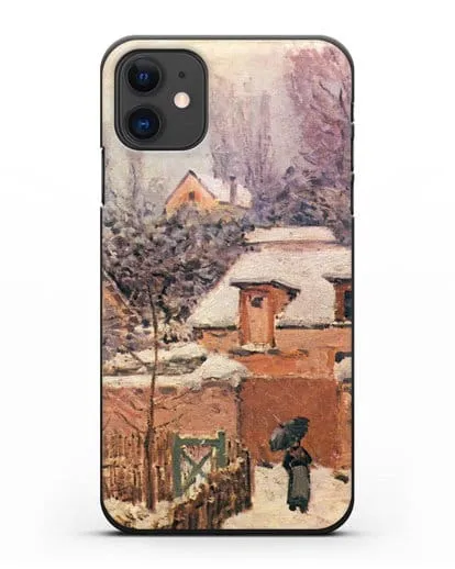 Чехол Сад в Лувесьен в снегу (Сислей Альфред) силиконовый для iPhone 11