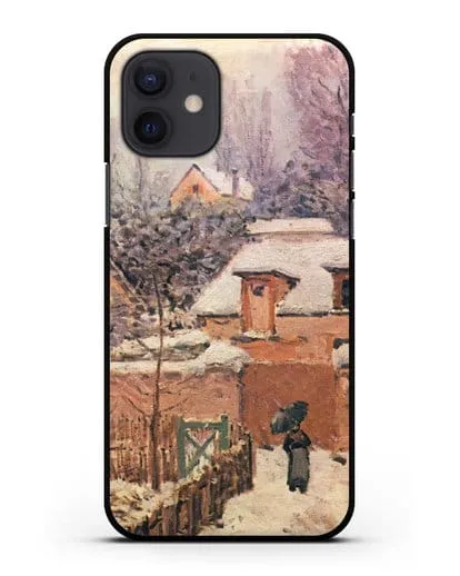 Чехол Сад в Лувесьен в снегу (Сислей Альфред) силиконовый для iPhone 12
