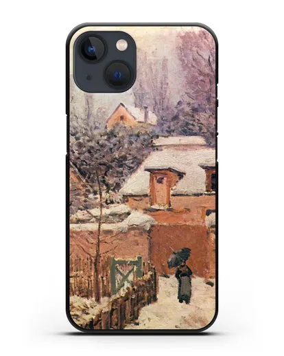 Чехол Сад в Лувесьен в снегу (Сислей Альфред) силиконовый для iPhone 13