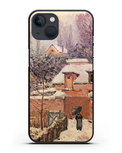 Чехол Сад в Лувесьен в снегу (Сислей Альфред) силиконовый для iPhone 13 Mini