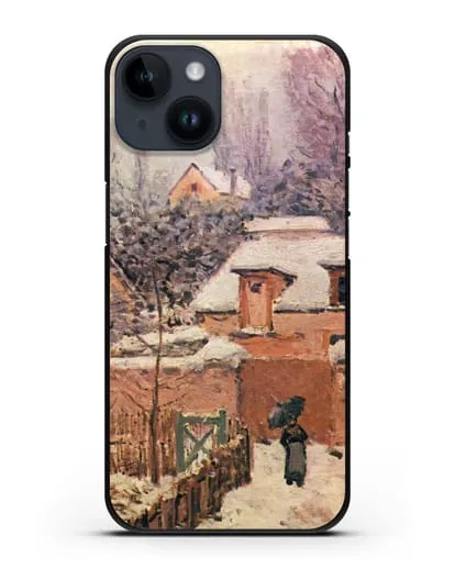 Чехол Сад в Лувесьен в снегу (Сислей Альфред) силиконовый для iPhone 14