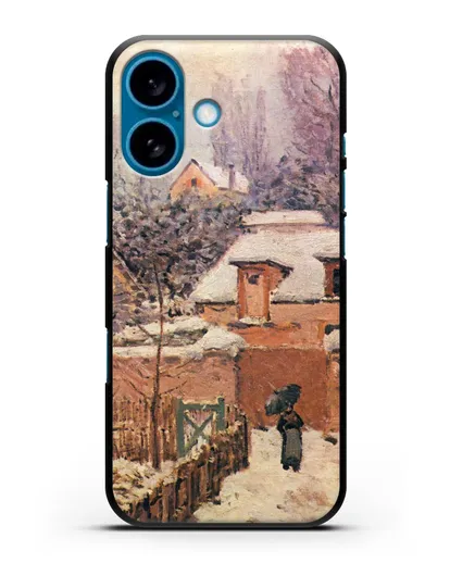 Чехол Сад в Лувесьен в снегу (Сислей Альфред) силиконовый для iPhone 16