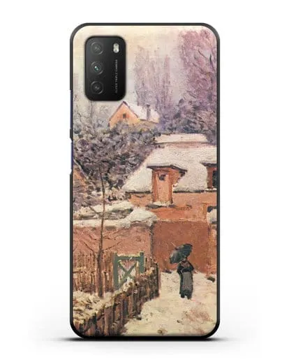Чехол Сад в Лувесьен в снегу (Сислей Альфред) силиконовый для Xiaomi Poco M3