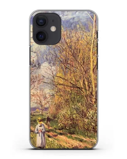 Чехол Маленькие луга весной (Сислей Альфред) силиконовый для iPhone 12 mini