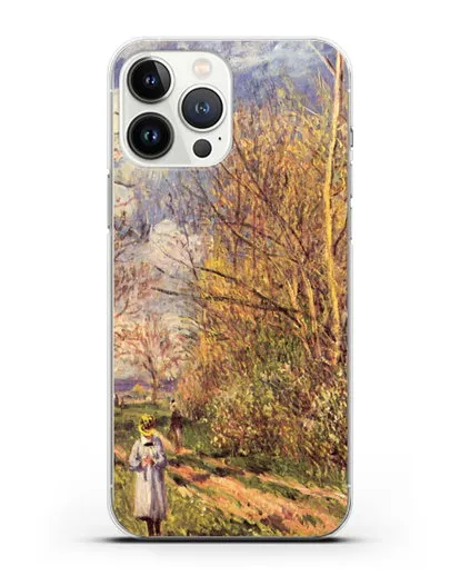 Чехол Маленькие луга весной (Сислей Альфред) силиконовый для iPhone 13 Pro Max