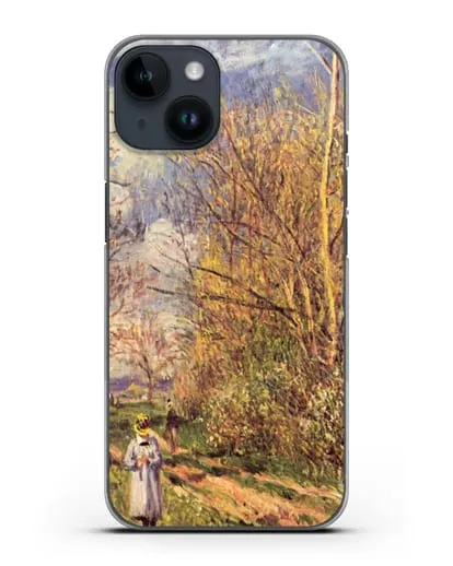 Чехол Маленькие луга весной (Сислей Альфред) силиконовый для iPhone 14