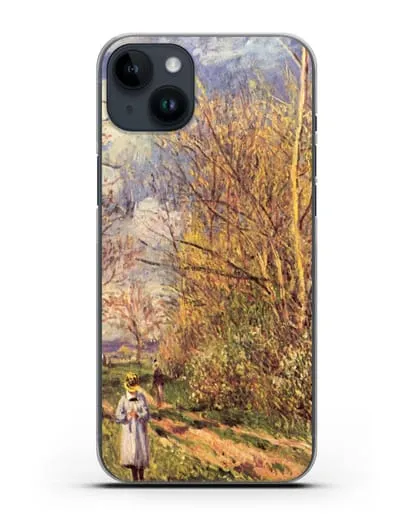 Чехол Маленькие луга весной (Сислей Альфред) силиконовый для iPhone 14 Plus