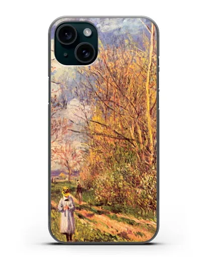 Чехол Маленькие луга весной (Сислей Альфред) силиконовый для iPhone 15 Plus