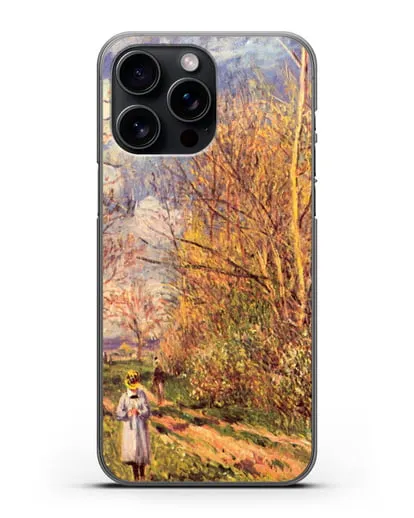 Чехол Маленькие луга весной (Сислей Альфред) силиконовый для iPhone 15 Pro Max