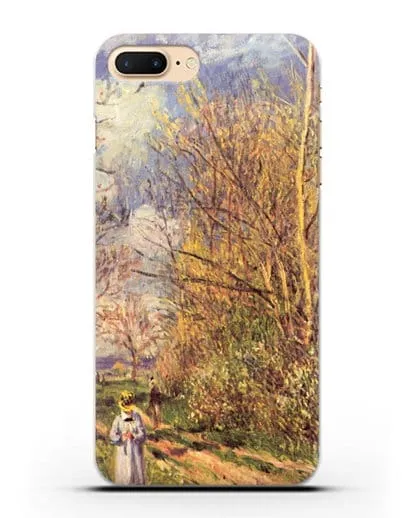 Чехол Маленькие луга весной (Сислей Альфред) силиконовый для iPhone 8 Plus