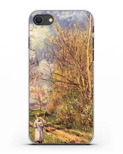 Чехол Маленькие луга весной (Сислей Альфред) силиконовый для iPhone SE 2020