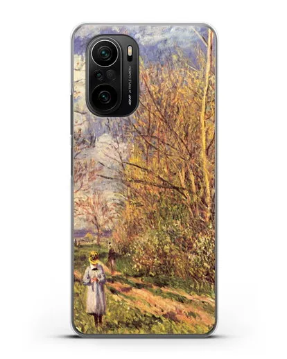 Чехол Маленькие луга весной (Сислей Альфред) силиконовый для Xiaomi Poco F3 Pro