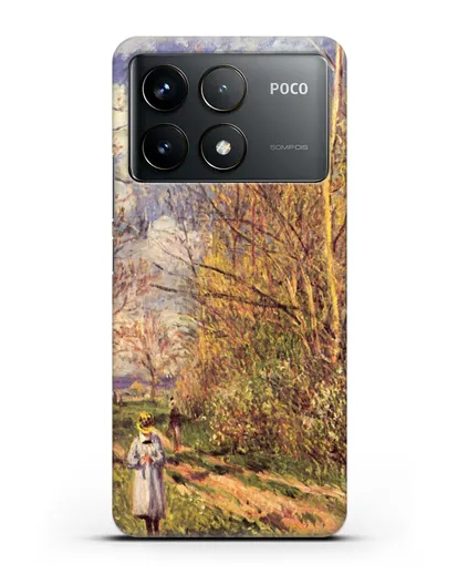 Чехол Маленькие луга весной (Сислей Альфред) силиконовый для Xiaomi Poco F6 Pro