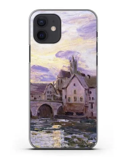 Чехол Мост в Морет на закате (Сислей Альфред) силиконовый для iPhone 12