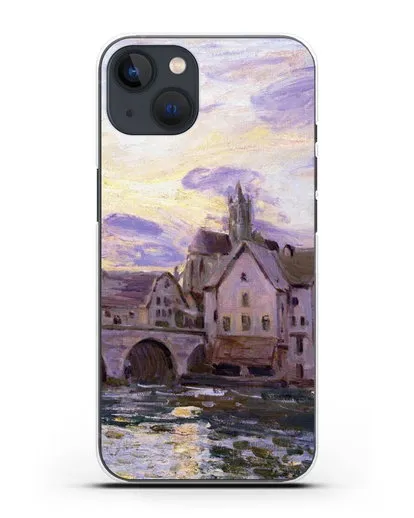 Чехол Мост в Морет на закате (Сислей Альфред) силиконовый для iPhone 13