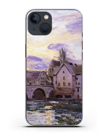 Чехол Мост в Морет на закате (Сислей Альфред) силиконовый для iPhone 13 Mini