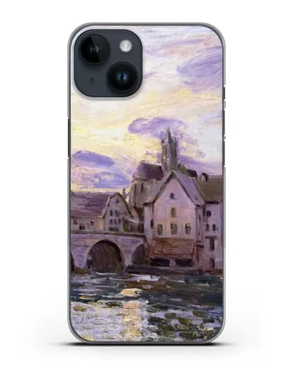 Чехол Мост в Морет на закате (Сислей Альфред) силиконовый для iPhone 14