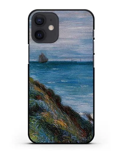 Чехол На скалах, залив Лангланд, Уэльс (Сислей Альфред) силиконовый для iPhone 12 mini