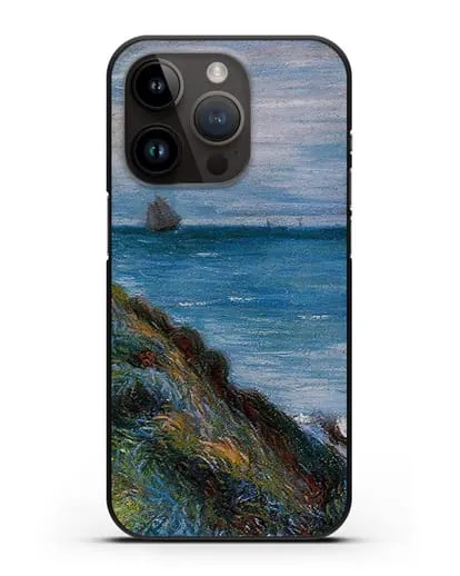 Чехол На скалах, залив Лангланд, Уэльс (Сислей Альфред) силиконовый для iPhone 14 Pro