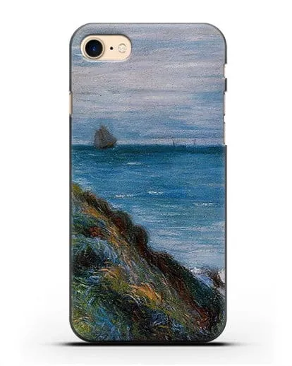 Чехол На скалах, залив Лангланд, Уэльс (Сислей Альфред) силиконовый для iPhone 7