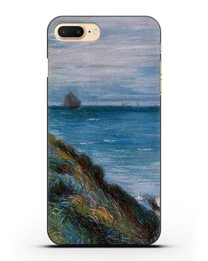 Чехол На скалах, залив Лангланд, Уэльс (Сислей Альфред) силиконовый для iPhone 8 Plus