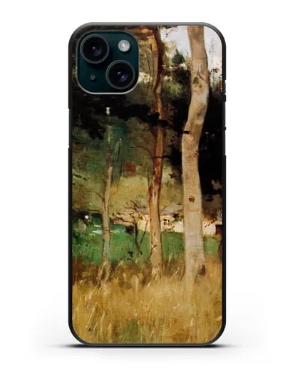 Чехол Соломенный коттедж в Нормандии (Моризо Берта) силиконовый для iPhone 15 Plus