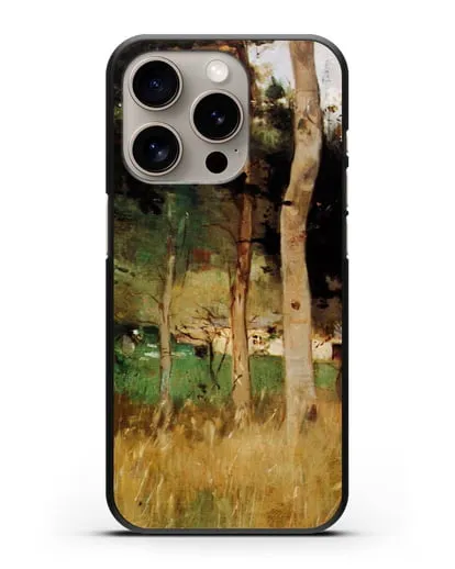 Чехол Соломенный коттедж в Нормандии (Моризо Берта) силиконовый для iPhone 15 Pro